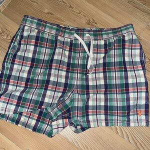 Polo by Ralph Lauren Plaid Swim Trunks Large